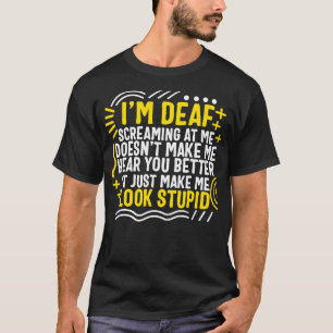 ろう認識度月用シャツ、私は叫び声が聞こえない Tシャツ