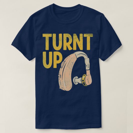 ろう認識度補聴器 Tシャツ (デザイン正面)