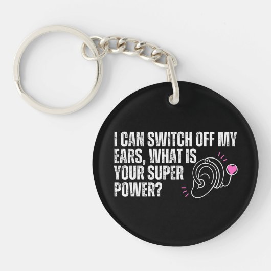 ろう認識度 – 蝸牛インプラすごいントパワー キーホルダー (正面)