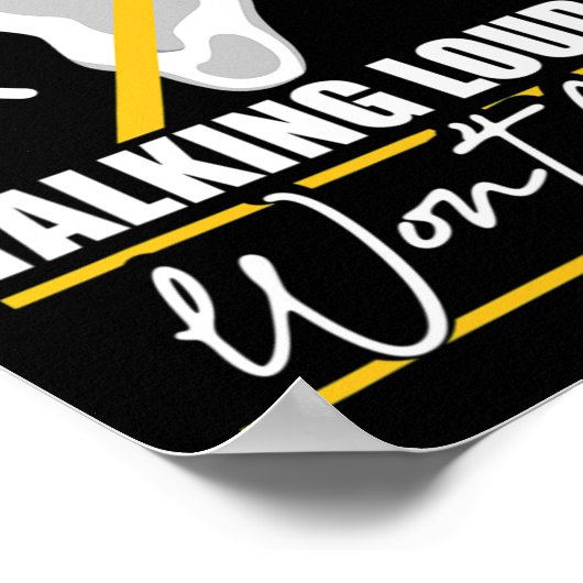 ろう。もっと大きな声で話し救済て!Aslろうアワレネス ポスター (角)