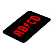 ろっくミュージックシンおもしろいボルフェイクacdcジョークスクール マグネット (左側)