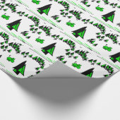 ろばおよびクリスマスツリー ラッピングペーパー (コーナー)