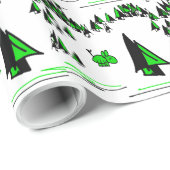 ろばおよびクリスマスツリー ラッピングペーパー (ロールコーナー)