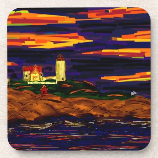 ろばおよび灯台 コースター (正面)