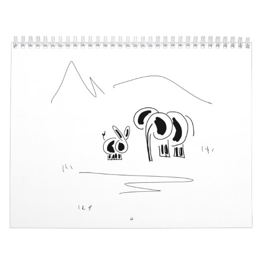 ろばおよび象のカレンダー カレンダー (カバー)
