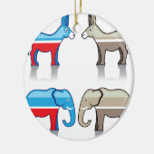 ろばおよび象の政党 セラミックオーナメント (左)