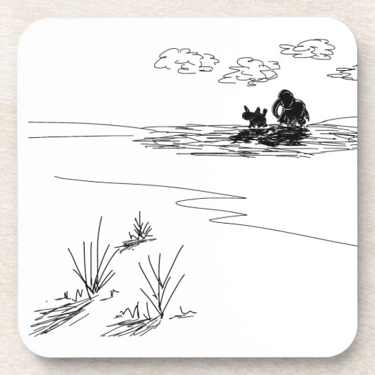 ろばおよび象の鋳造の影 コースター (正面)