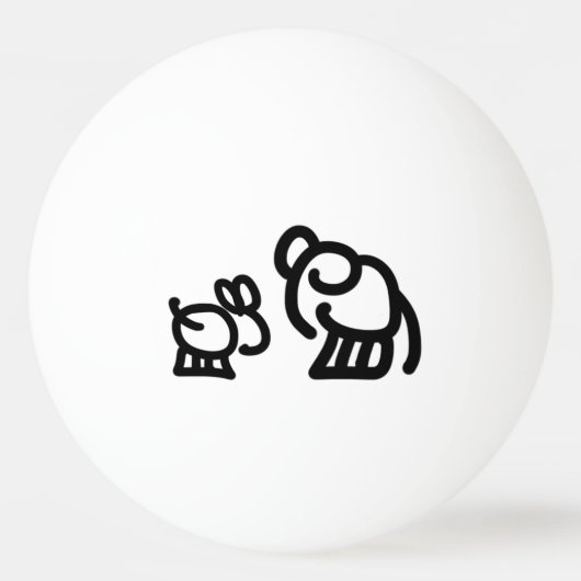 ろばおよび象 卓球ボール (正面)
