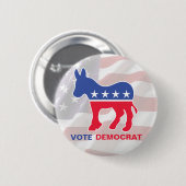 ろばとの投票民主党員 缶バッジ (正面&裏面)