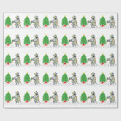 ろばのぶら下がったなクリスマスの照明 ラッピングペーパー (フラット)