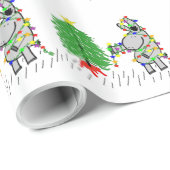 ろばのぶら下がったなクリスマスの照明 ラッピングペーパー (ロールコーナー)