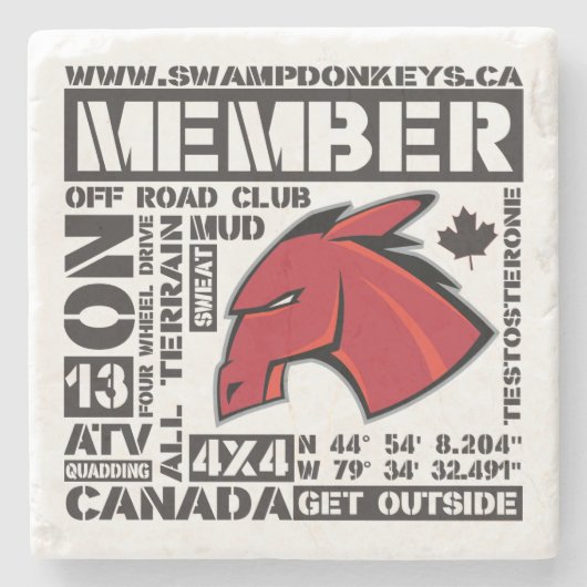 ろばのコースター ストーンコースター (正面)