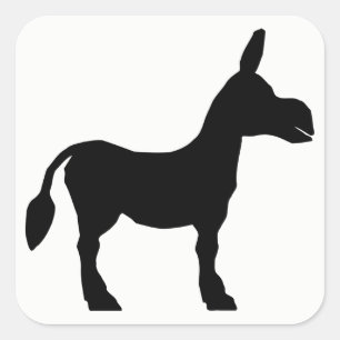 ろばのシルエット スクエアシール