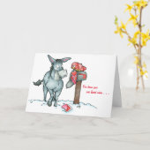 ろばのポスト カード (黄色い花)