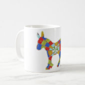 ろばのロックのアメリカの選挙の投票2012年 コーヒーマグカップ (正面左)