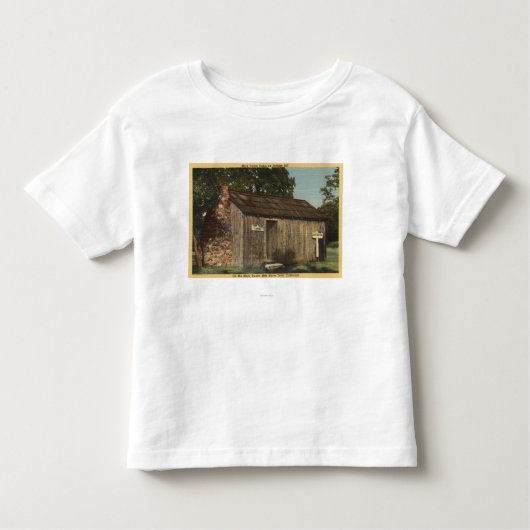 ろばの丘のマーク・トウェインの小屋の眺め トドラーTシャツ (正面)