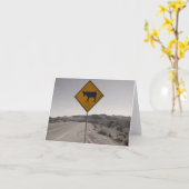 ろばの交差 カード (黄色い花)