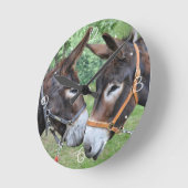 ろばの友人 ラウンド壁時計 (傾斜)