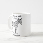 ろばの恋人のコーヒー・マグの長い耳の大きいハート! コーヒーマグカップ (正面左)