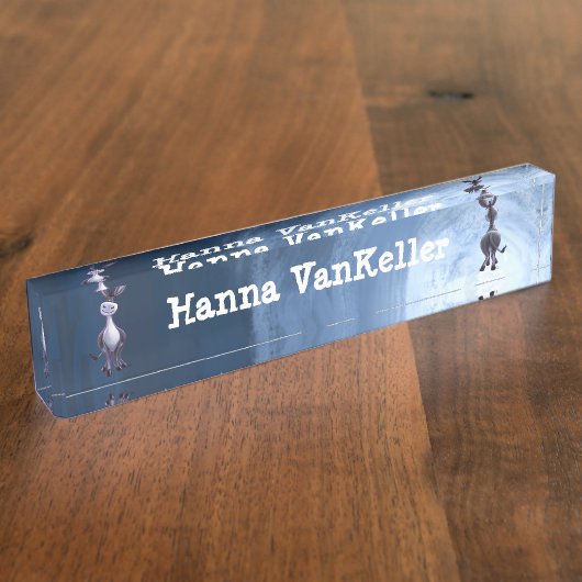 ろばの文房具 デスクネームプレート (側面)