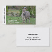 ろばの農業、サービスまたは搭乗 名刺 (正面/裏面)