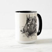 ろば及び象のユーモアのおもしろいな民主党のマグ マグカップ (正面右)