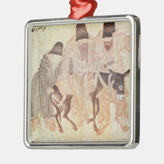 ろば、15世紀を持つモンゴルの遊牧民 メタルオーナメント (左)