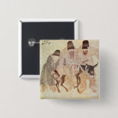 ろば、15世紀を持つモンゴルの遊牧民 缶バッジ (正面&裏面)