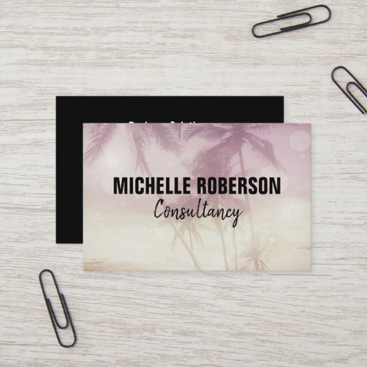 ろ過された写真の黒 名刺 (正面/裏面インサイチュ)