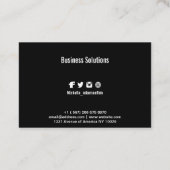 ろ過された写真の黒 名刺 (裏面)