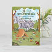 わぁい！大冒険が始まるよ！森のベイビーシャワー 招待状 (スタンド正面)