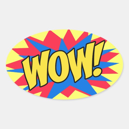 わぁエキサイティング 楕円形シール (正面)