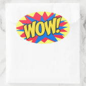 わぁエキサイティング 楕円形シール (バッグ)