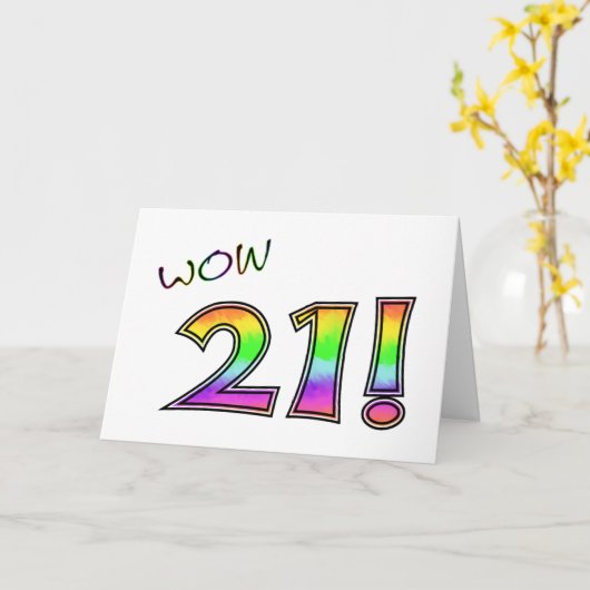 わぁ21歳の誕生日 カード (黄色い花)