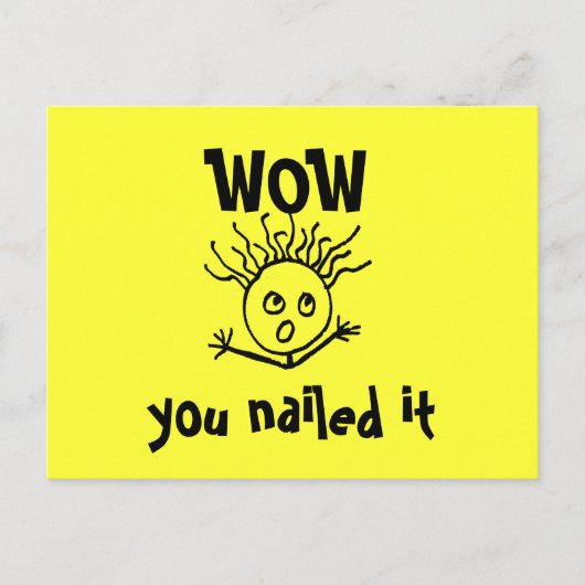 わぁ、ハガキを釘付けにした ポストカード (正面)