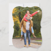 わあモダンのリングや輪フォトブライダルシャワー 招待状 (裏面)