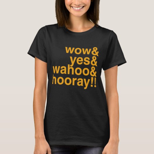 わあーとyesワッホとホーの陽性Entou Tシャツ (正面)