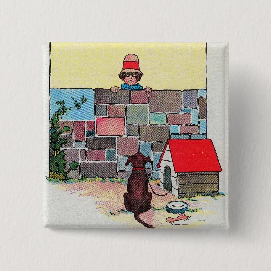 わあーわあ！誰の犬が芸か子供部屋韻 缶バッジ (正面)