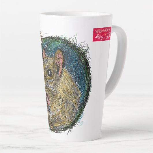 「わあ」リス カフェラテマグ (右アングル)