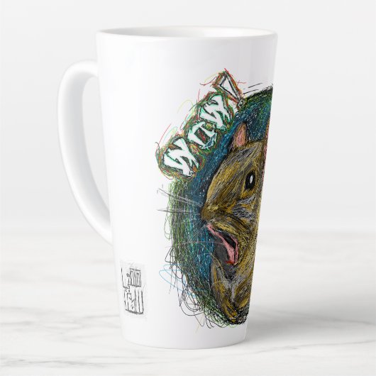 「わあ」リス カフェラテマグ (左アングル)