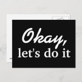 わかった、やってみよう - ポストカード (正面/裏面)