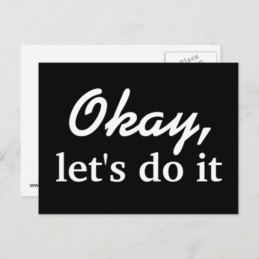 わかった、やってみよう - ポストカード (正面/裏面)