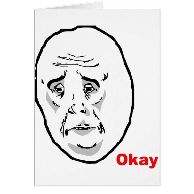 わかりました人の激怒の顔のミーム (正面)