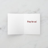 わがために祈り給え、ウィリアム・ブグルー サンキューカード (内部)