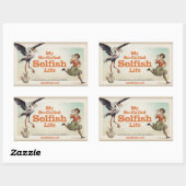 「わがままな人生」というステッカー 長方形シール (シート)