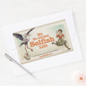 「わがままな人生」というステッカー 長方形シール (封筒)