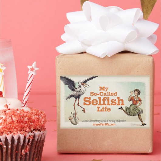 「わがままな人生」というステッカー 長方形シール (パーティー)