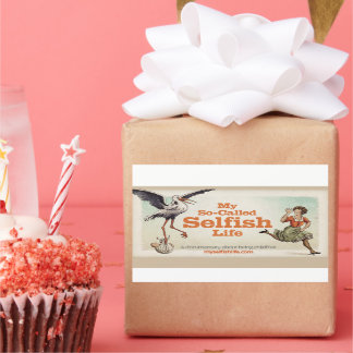 「わがままな人生」というステッカー 長方形シール