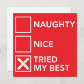 わがままな優等生、今年もベストを尽くしたクリスマス シーズンカード (正面/裏面)