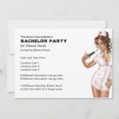 わがままな看護師の独身パーティー招待状 招待状 (正面)